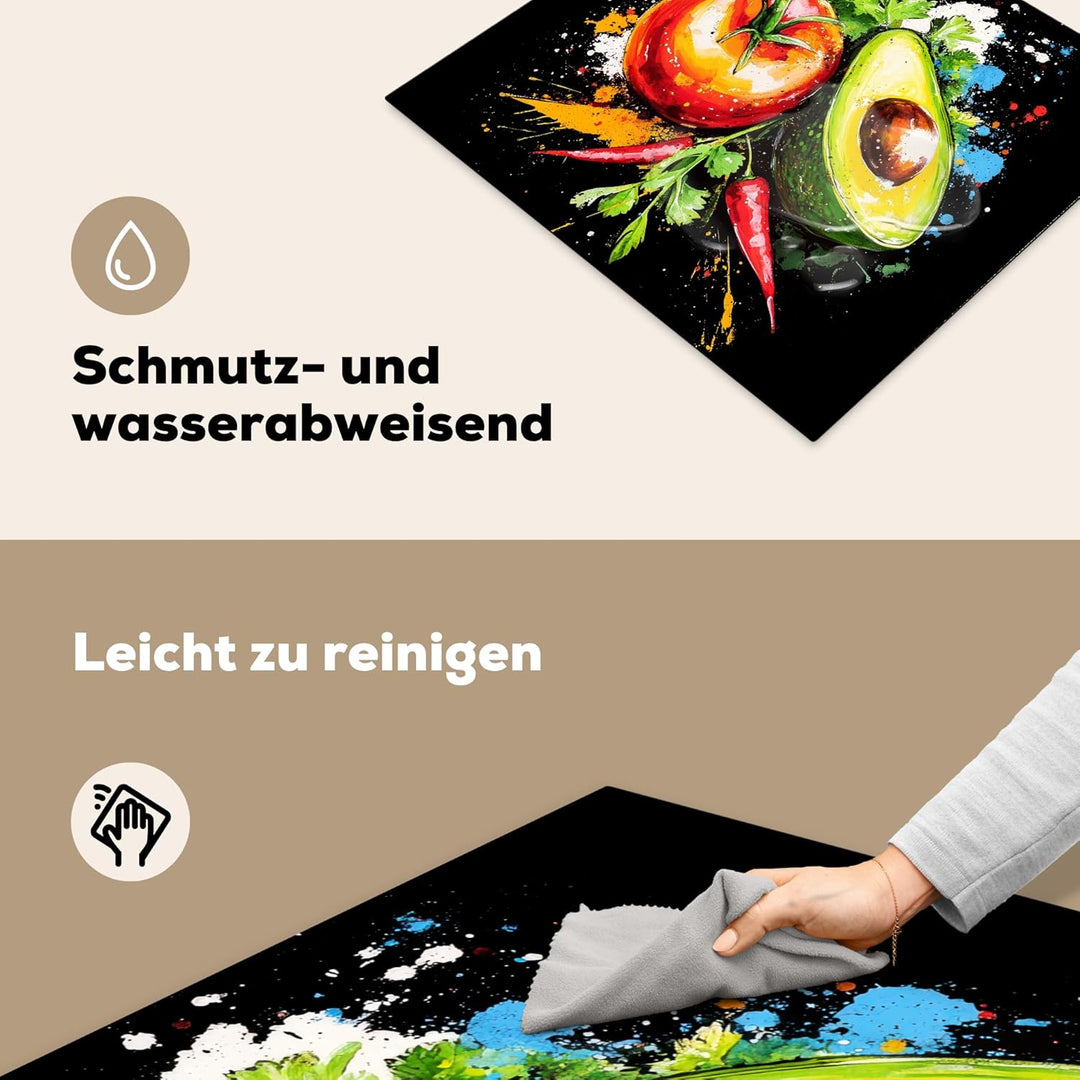 Herdabdeckplatte 59x52 cm Einteilig Ceranfeld Abdeckplatte für Induktionsschutz Ceranfeldabdeckung V