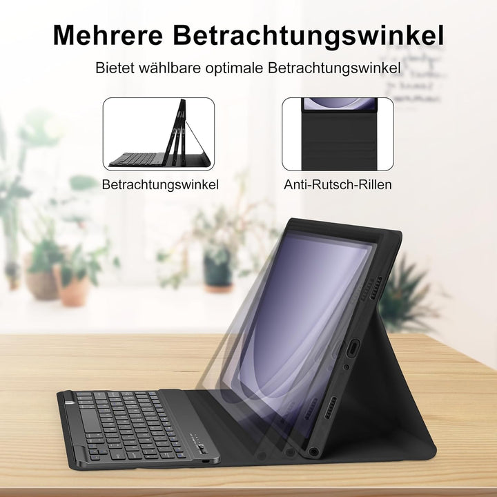 aMZCaSE Bluetooth-Tastaturgehäuse für Samsung Galaxy Tab A9+/ A9 Plus 11 Zoll 2023(SM-X210/X216/X218