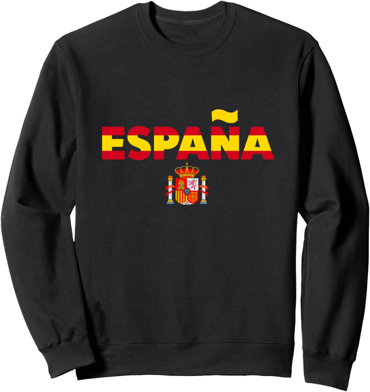 I Love & Proud Of My Country Spain Flag Graphic Design Sweatshirt