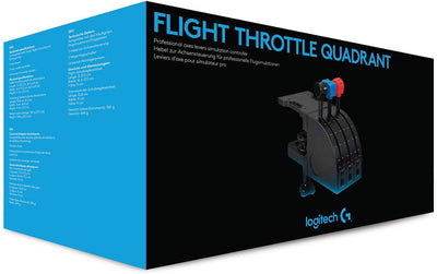 Logitech G Saitek Pro Flight Throttle Quadrant, Simulations-Achsenschalthebel für Flug Simulatoren,