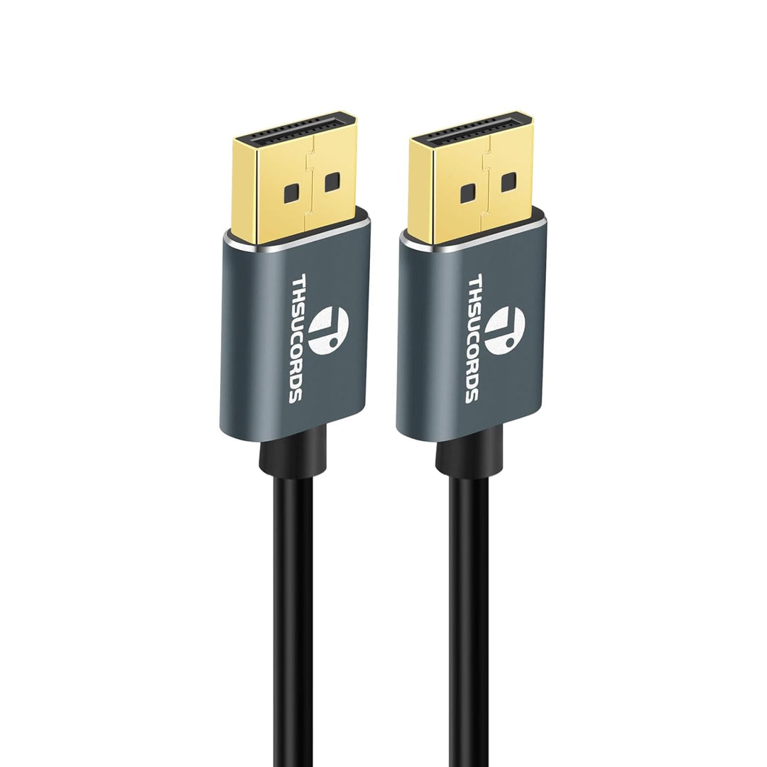 Thsucords DisplayPort Kabel 1M 2 Stück, Zertifiziert Ultradünnes 8K 4K DP auf DP 1.4 Kabel, Flexibel
