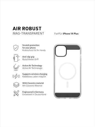 Black Rock - Hülle Mag Air Case Passend für Apple iPhone 14 Plus I Handyhülle MagSafe Kompatibel, Tr