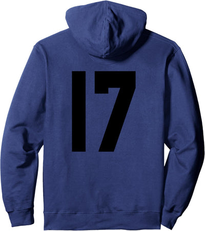 # 17 Team Sports Trikot vorne & hinten Number Player Fan Pullover Hoodie