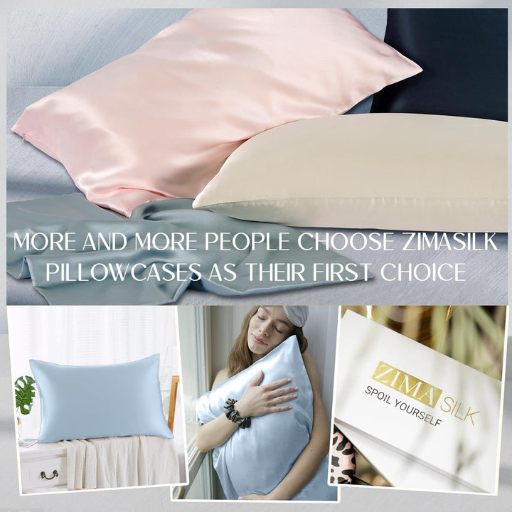 ZIMASILK Kissenbezug aus 100 % Maulbeerseide, für Gesundheit von Haar und Haut, weich und glatt, bei