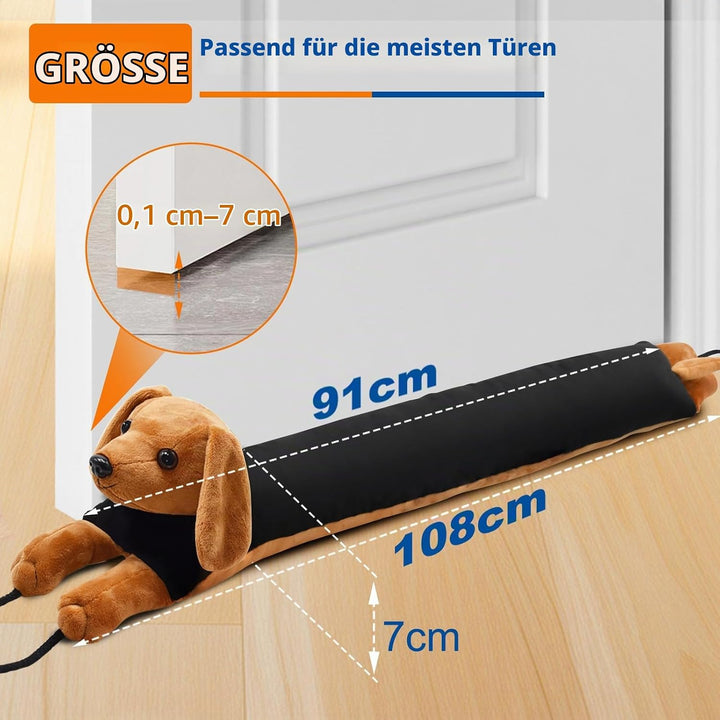 Zugluftstopper für Türen, Schwerer Türdichtung Luftzugstopper Fenster mit Aufhängeschlaufen, Windsto