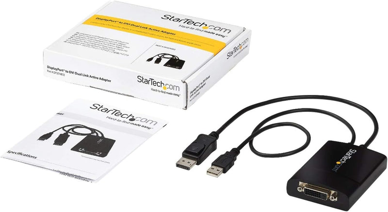 StarTech.com DisplayPort auf Dual Link DVI Konverter mit USB Stromversorgung / DP (Stecker) zu DVI-D