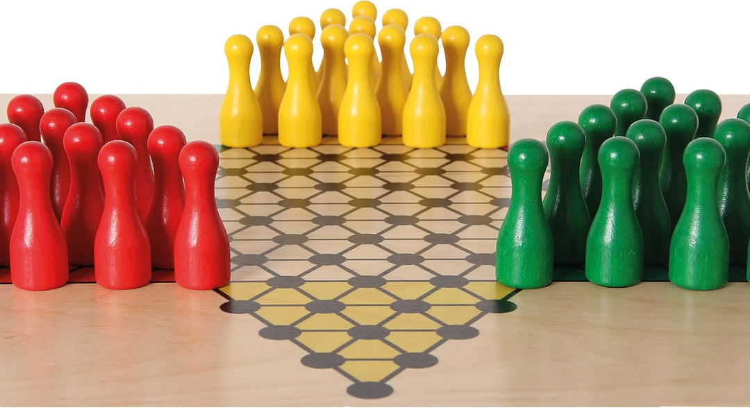 Bartl 107351 Brettspiel Halma gross aus Holz XXL Format 50cm x 50cm, Halma