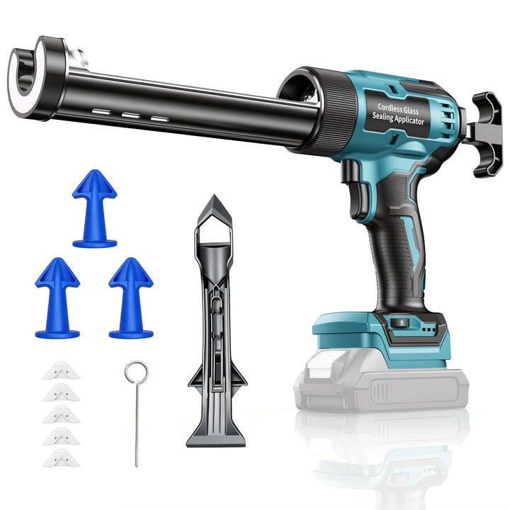 Akku Kartuschenpresse für Makita 18V Akkus- 300ml, Elektrische Kartuschenpresse mit LED-Licht und 6