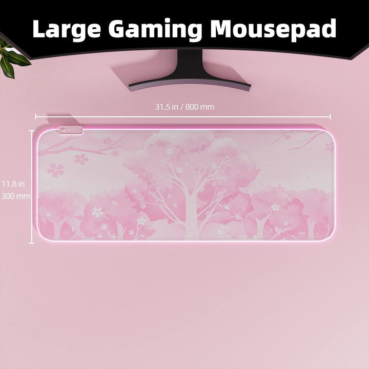 Mytrix RGB Gaming Mauspad Rosa Sakura Pink, Pink