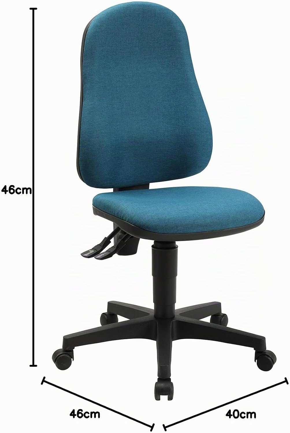 TOPSTAR Bürostuhl Point 60 Schreibtischstuhl Kassenstuhl höhenverstellbar ergonomisch Petrolblau, 81