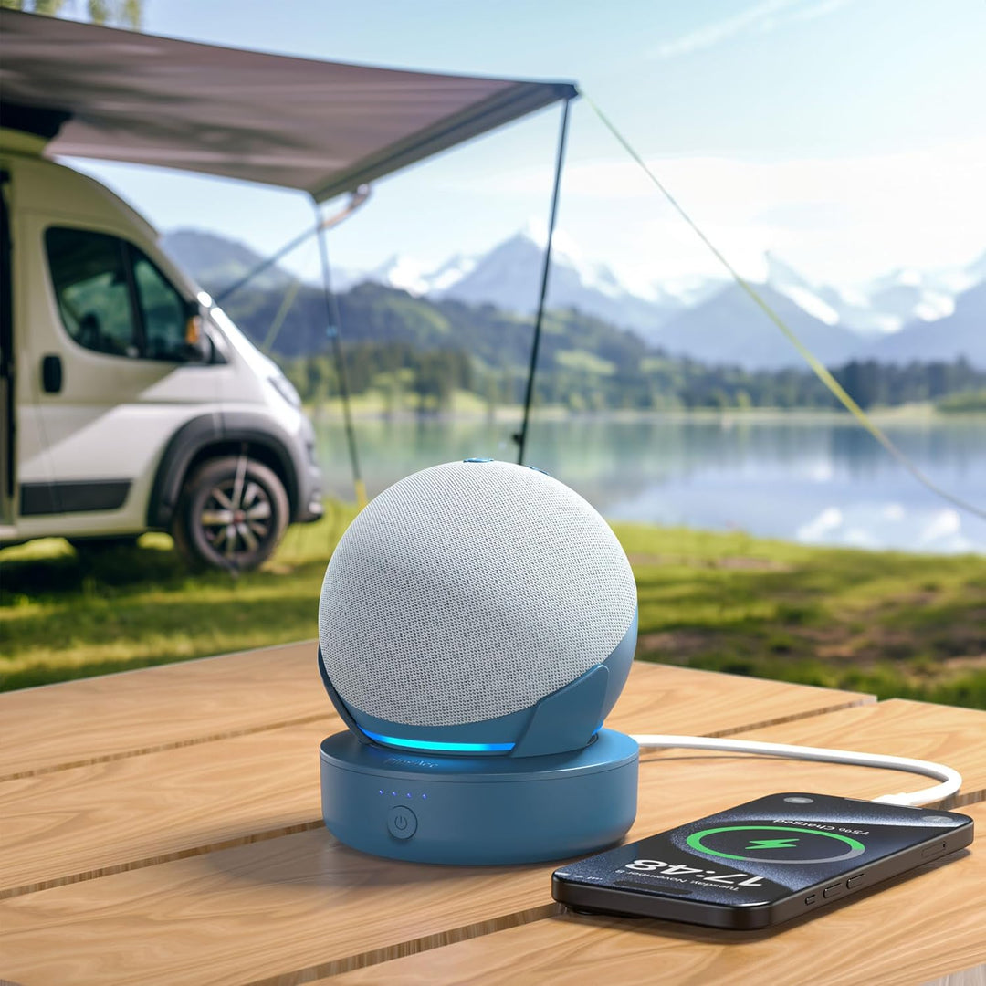 PlusAcc Dot 4.&5. Gen Akku - Tragbare Batterie Base Ständer Zubehör (Nur Akku) (Blau), Blau