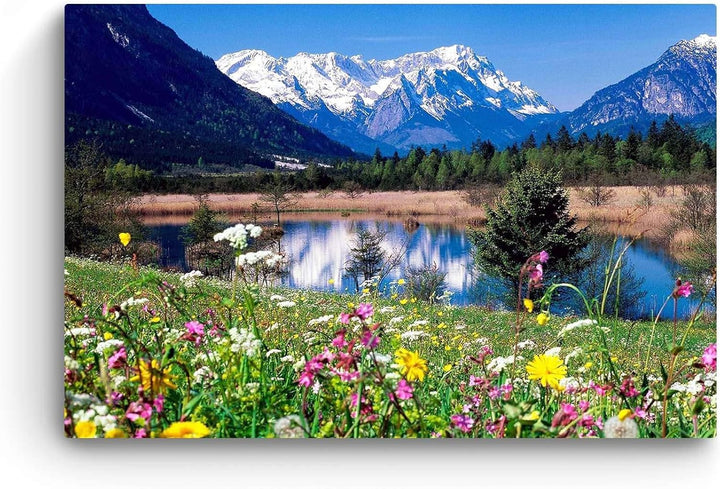 Startonight Bilder Berge im Frühling, Leinwandbilder Moderne Kunst, Landschaft Wanddeko Kunstdrucke,