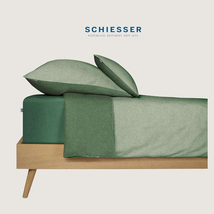 Schiesser Bettwäscheset Doubleface | Feinbiber | 100% Baumwolle aus nachhaltiger Produktion | 155x22