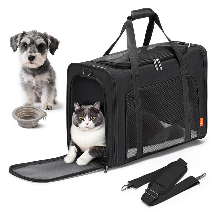 Hundetasche Flugzeug 55x40x23 Eurowings Lufthansa, Faltbare Hundetragetasche mit Faltbar Reisenapf N