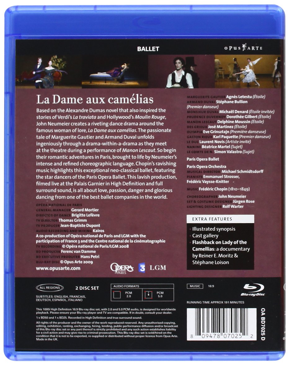 Chopin - La Dame aux camelias, Blu-ray