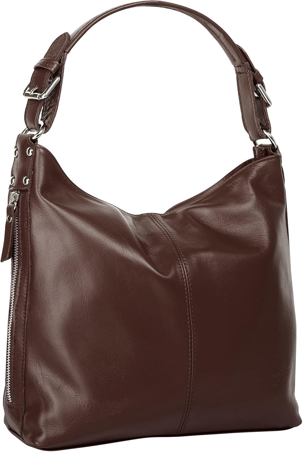 Samantha Look Handtasche Echt Leder Damen | Made in Italy, elegante Schultertasche, Umhängetasche au