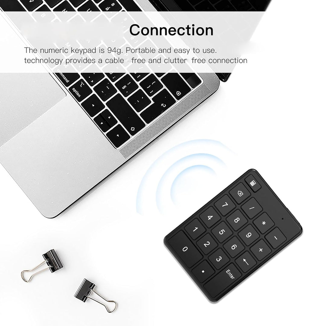 ciciglow Kabelloser Nummernblock, 19 Tasten, Bluetooth 5.1, Batteriebetrieben, Ergonomisch für Lapto