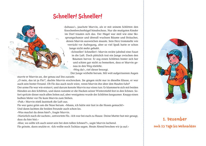 Oskar, der kleine Weihnachtselch: Ein Adventskalender zum Vor- und Selberlesen (Adventskalender mit