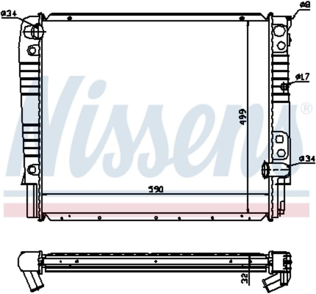 Nissens 65528A Kühler, Motorkühlung