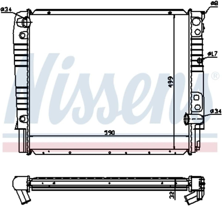 Nissens 65528A Kühler, Motorkühlung