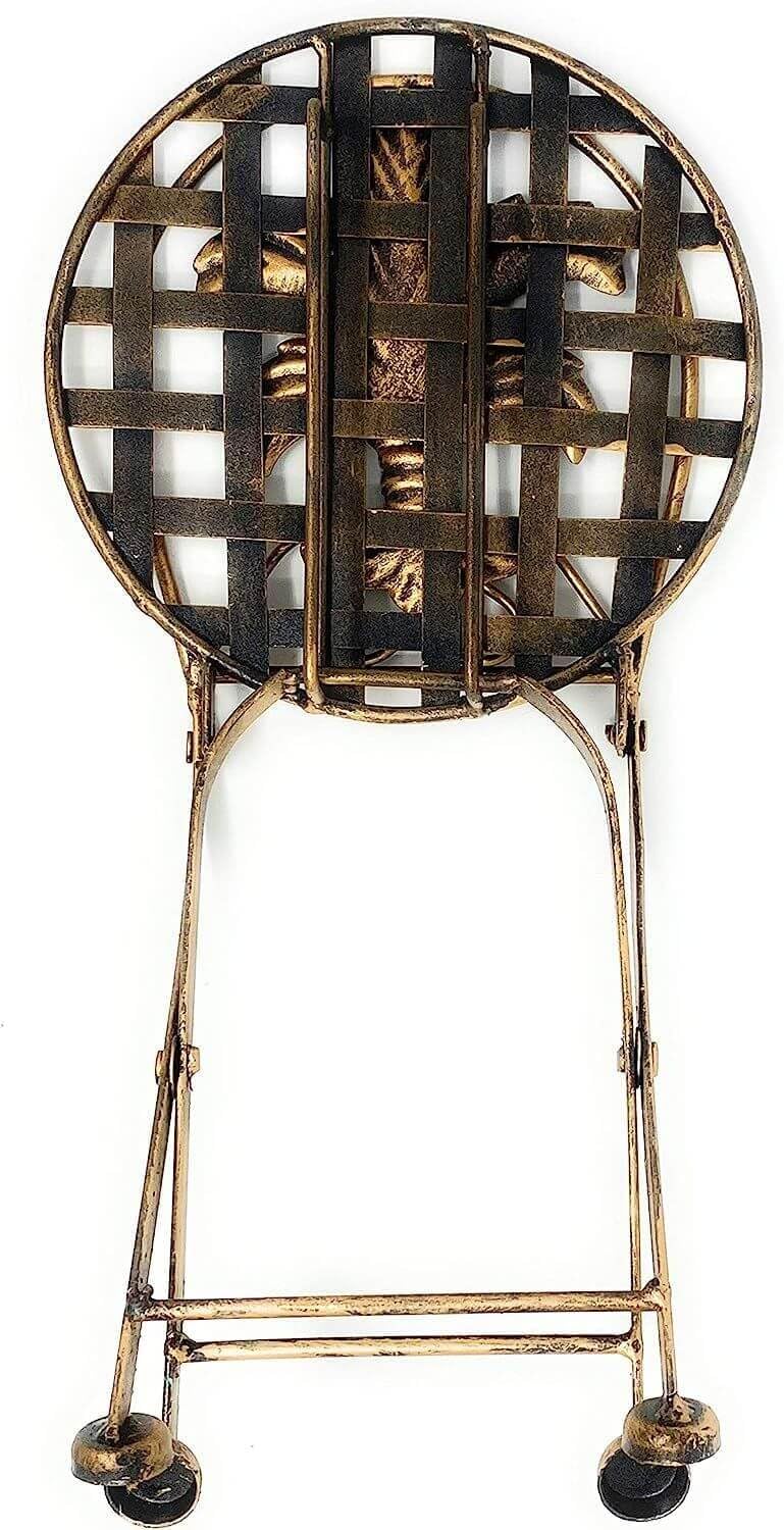 DanDiBo Blumenhocker Stuhl klappbar Metall Blumenständer Pflanzenständer 32 cm Puppenstuhl
