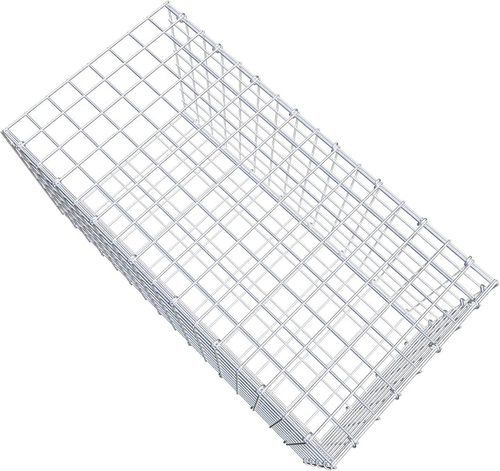 GABIONA Anbau-Gabione Typ2 eckig, Maschenweite 5 x 5 cm, Tiefe 30 cm, Gabione 80 x 40 x 30 cm (L x H