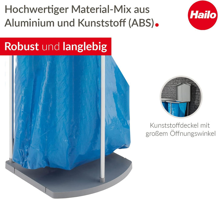 Hailo ProfiLine MSS XXXL Mülltrenn-System - Stabiler 120 Liter Müllsackhalter - Abfallsammler für Ge