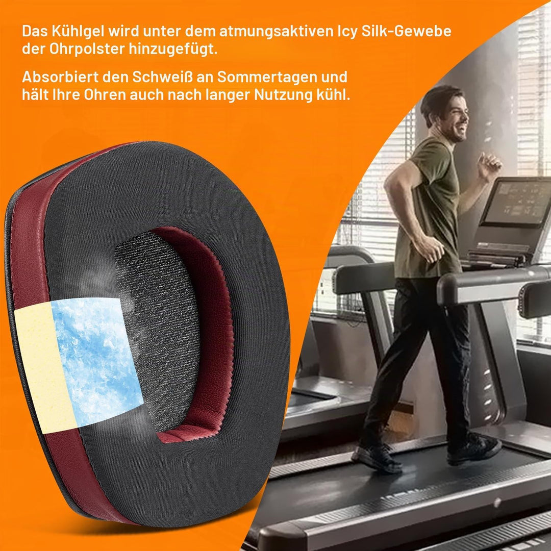 SOULWIT Kühlgel Ersatz Ohrpolster für Sennheiser RS165/RS175/RS185/RS195 (RS 165 175 185 195 RF), Er