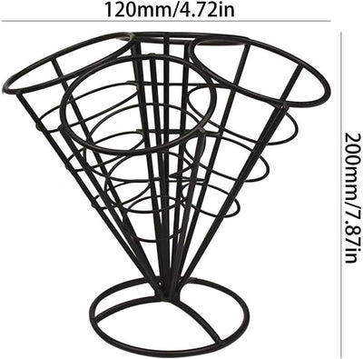 Pommestütenhalter, Edelstahl Pommestüten Halter Pommeshalter, Pommes Tüten Halter Snack Ständer für