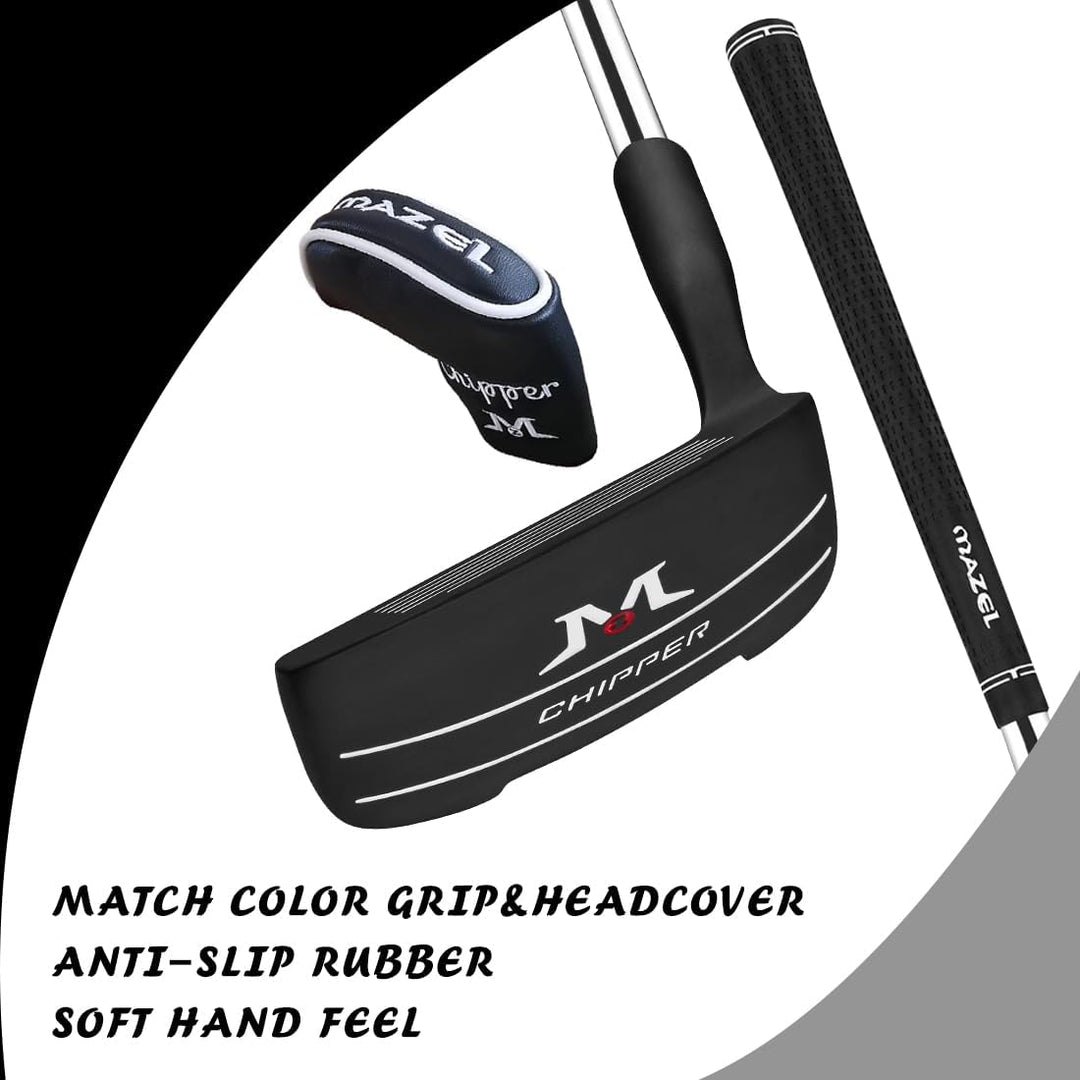 MAZEL Golf Chipper 36 oder 45 Grad Edelstahl Chipper Golf Club für Männer Rechtshänder 45 Degree Bla