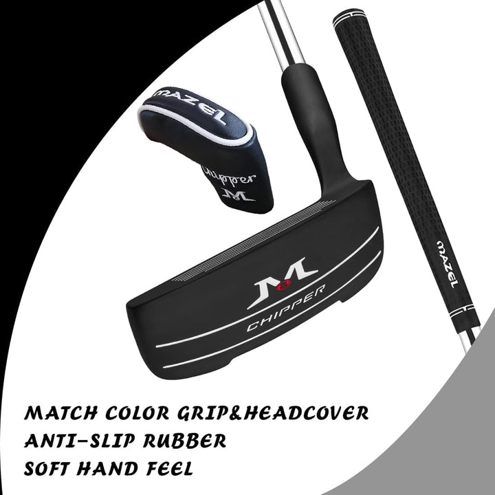 MAZEL Golf Chipper 36 oder 45 Grad Edelstahl Chipper Golf Club für Männer Rechtshänder 45 Degree Bla