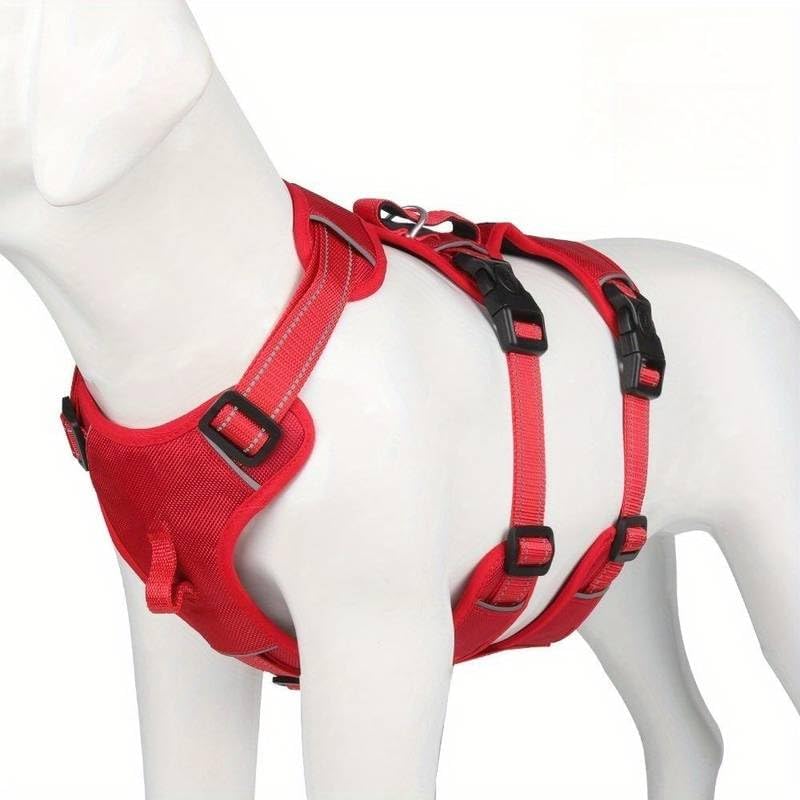 ELBA Sicherheitsgeschirr Hund ausbruchsicher – Verstellbares No-Pull Hundegeschirr gepolstert & refl