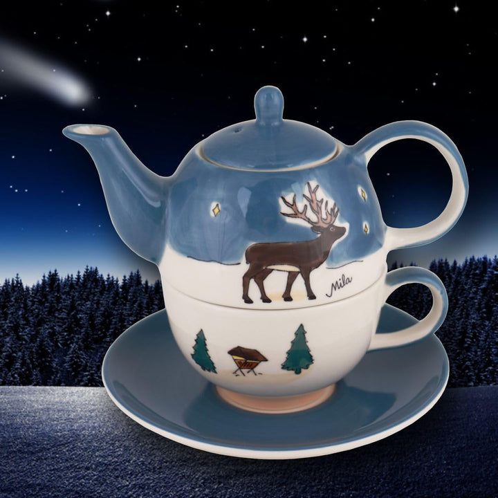 Mila Keramik Tee-Set Tea for One Rotwild | MI-99299