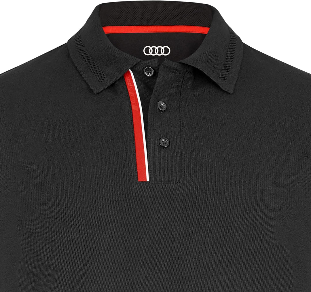 Audi Sport Herren Poloshirt Schwarz (M) M Schwarz, M Schwarz