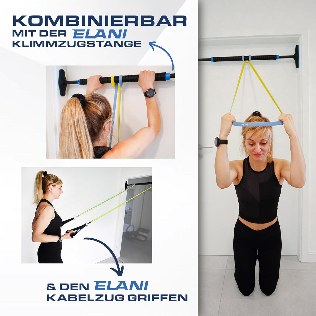 ELANI Resistance Bands - zweifarbig mit Widerstandslinien + Workoutplan & Eco-Verpackung - Widerstan