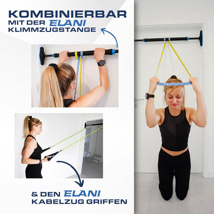 ELANI Resistance Bands - zweifarbig mit Widerstandslinien + Workoutplan & Eco-Verpackung - Widerstan