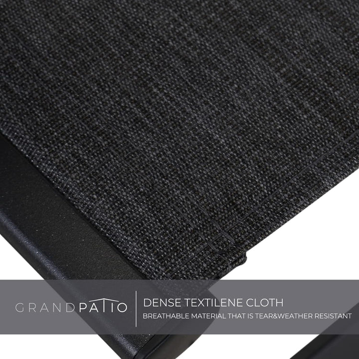 Grand patio Gartenstuhl aus Aluminium, Essstühle aus Armlehnen, Klappsessel, Textilene Wetterfest, 6