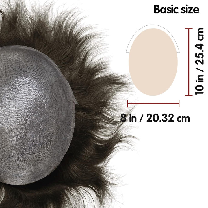 Lordhair Toupet Echthaar Männer,Perücke Männer,0,03 mm Dünne Leder Basis 20 * 25 CM Leichtes Haarers