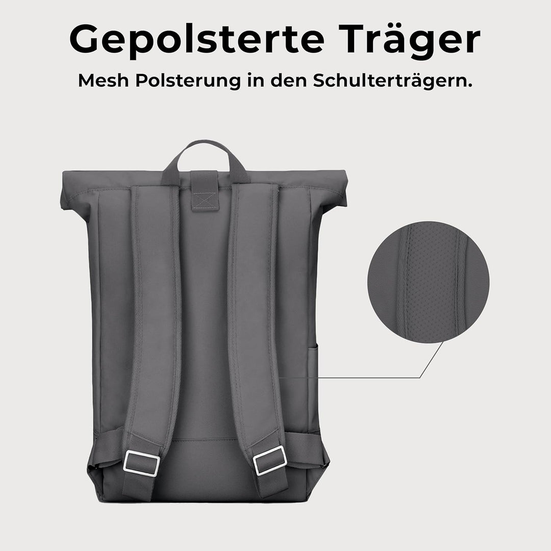 Johnny Urban Rolltop Rucksack Damen & Herren - Robin Large - Tagesrucksack mit 16 Zoll Laptopfach -