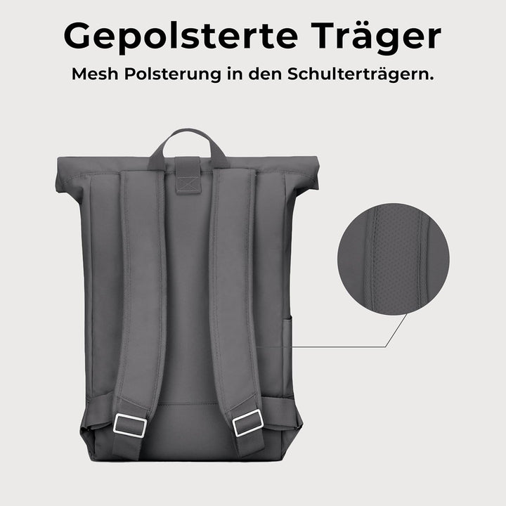 Johnny Urban Rolltop Rucksack Damen & Herren - Robin Large - Tagesrucksack mit 16 Zoll Laptopfach -