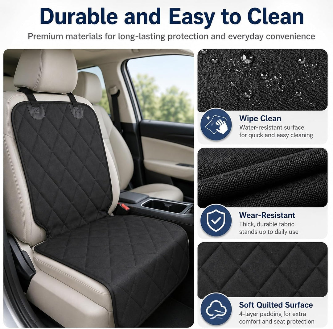 GOOGO Autositzschoner für Hunde Vordersitz, Wasserdichter Dog Front Seat Cover aus 600D Oxford Stoff