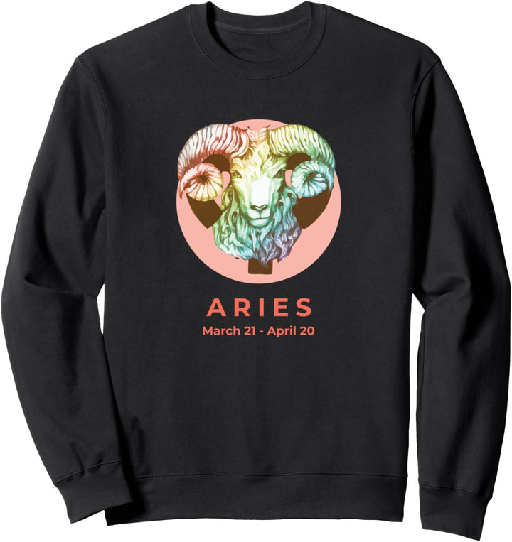 Widder Tierkreiszeichen Aries Boho Horoskop Astrologie April Sweatshirt