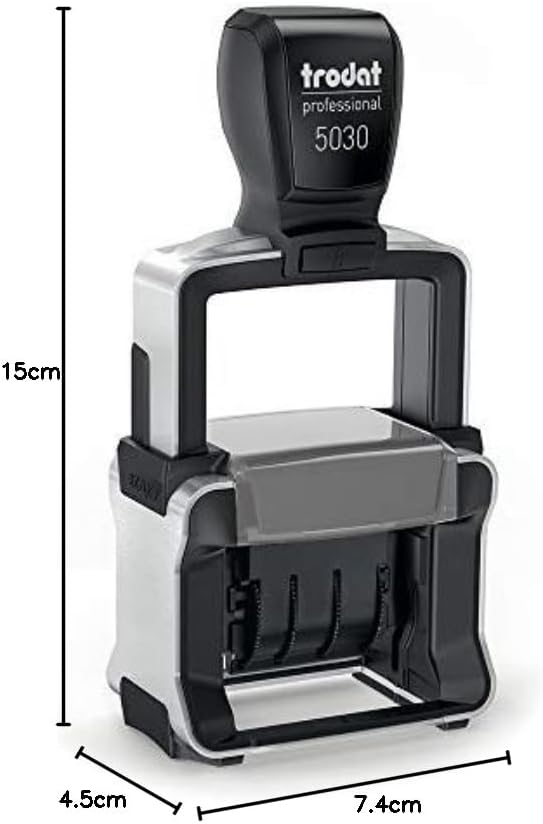 Trodat Professional 5030 selbst inkender Datumsstempel - Monat niederländisch abgekürzt, 4mm Charakt