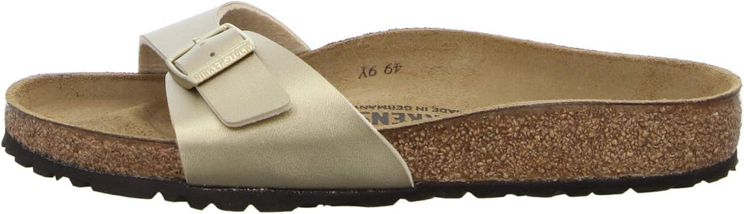 Birkenstock Classic MADRID BF-NUBUK Damen Pantoletten 37 EU Gold, 37 EU Gold
