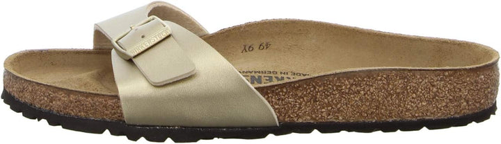 Birkenstock Classic MADRID BF-NUBUK Damen Pantoletten 37 EU Gold, 37 EU Gold