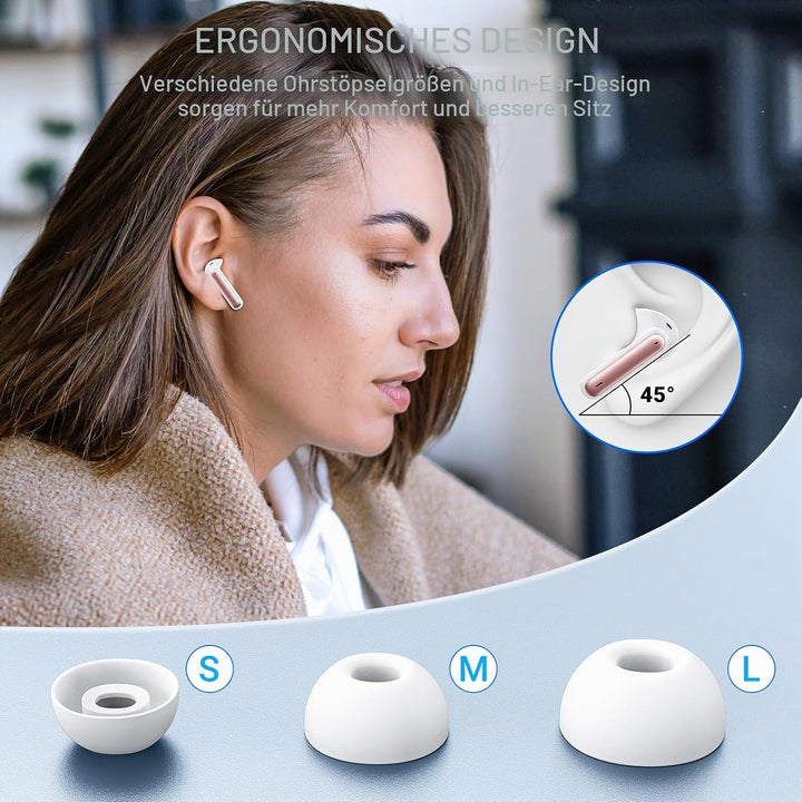 Bluetooth Kopfhörer,Kopfhörer Kabellos Bluetooth 5.3 Sport In-Ear Kopfhörer mit 4X ENC Mikrofonen ba