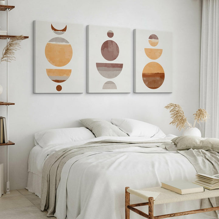 Muralo - Wandbilder Set - Leinwand Bilder Set Aufhängefertig - Bilder für Wohnzimmer Schlafzimmer -