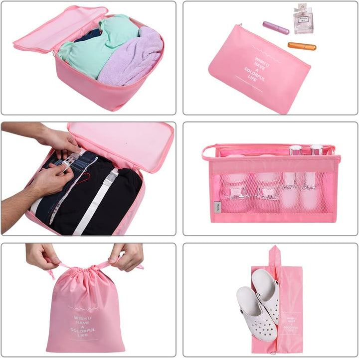OSDUE Koffer Organizer Set 8-teilig, Packing Cubes, Wasserdichte Reise Kleidertaschen, Packtaschen f