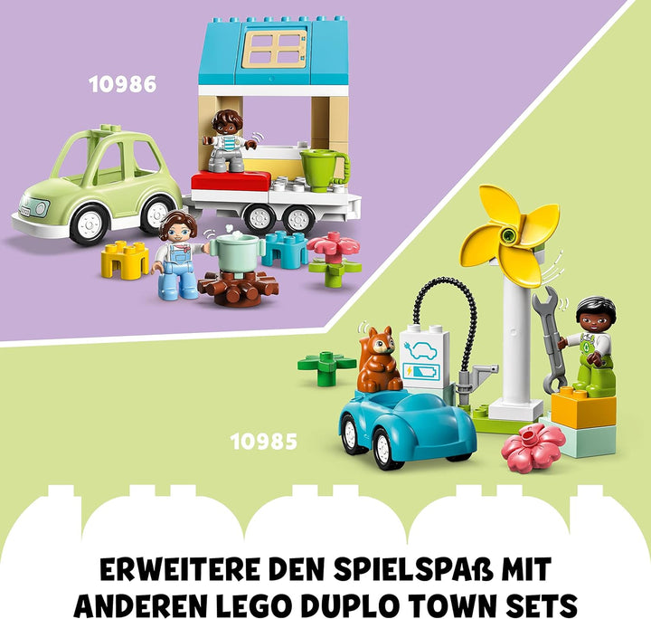 LEGO 10990 DUPLO Baustelle mit Baufahrzeugen, Kran, Bulldozer und Betonmischer-Spielzeug für 2-jähri