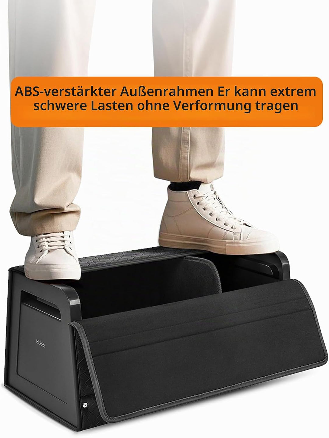Kofferraum-Organizer, Auto-Aufbewahrungsbox,Deckelkasten,PU-Leder&amp; PP-Wabenplatte, mit Schrauben bef
